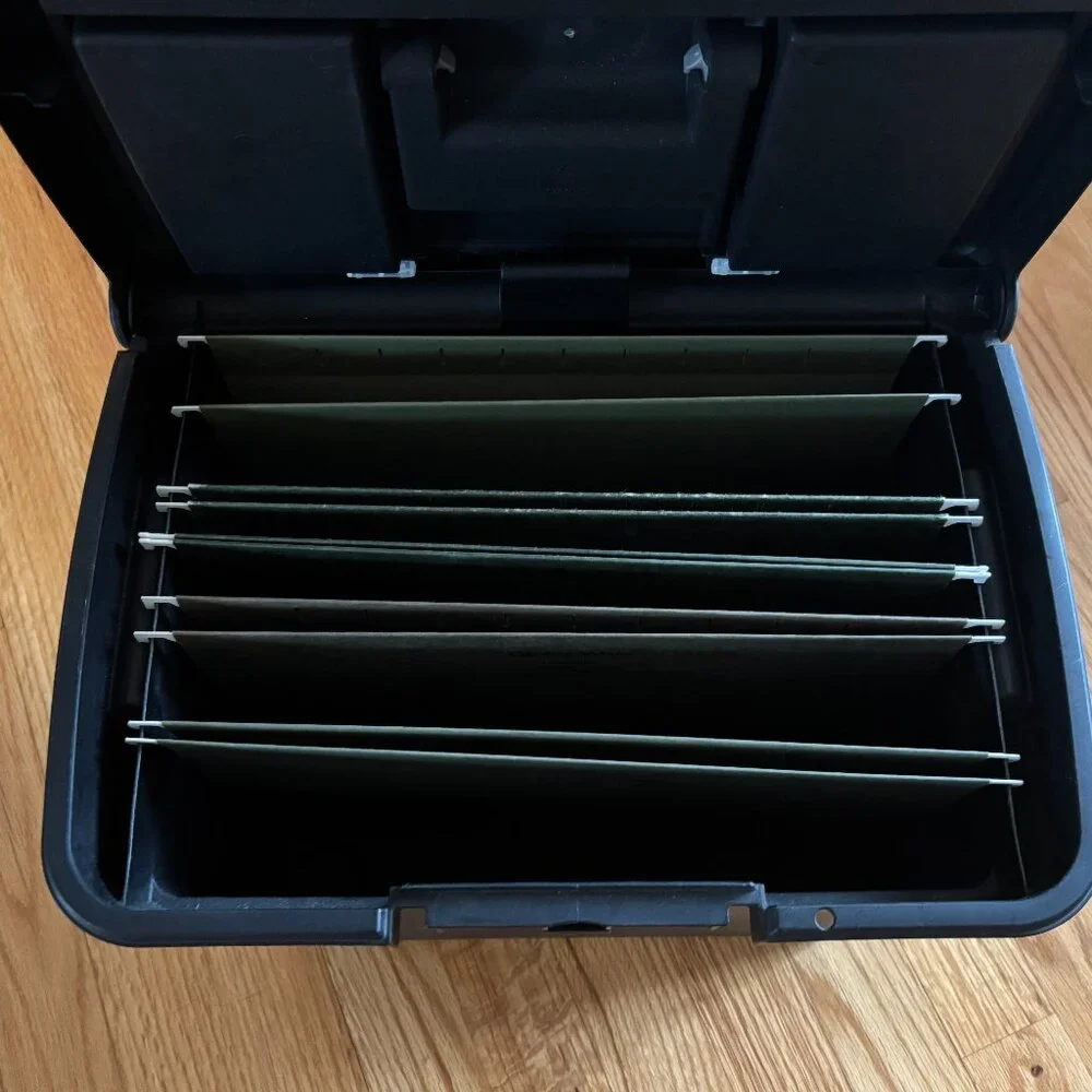 Sterlite Letter File Box with Handle and Folders